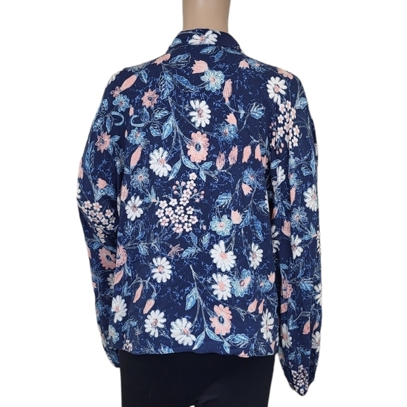 International Concepts Printed Tie-Hem Floral Top - Picture 2 of 6